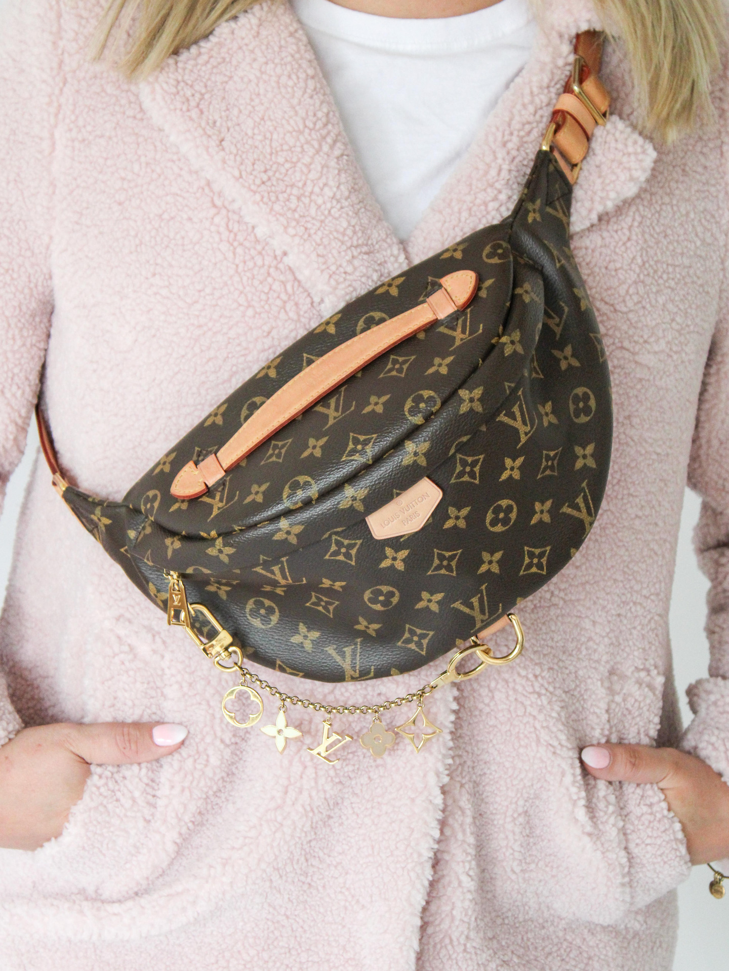 Louis Vuitton Fleur de Monogram Bag Charm, Gold