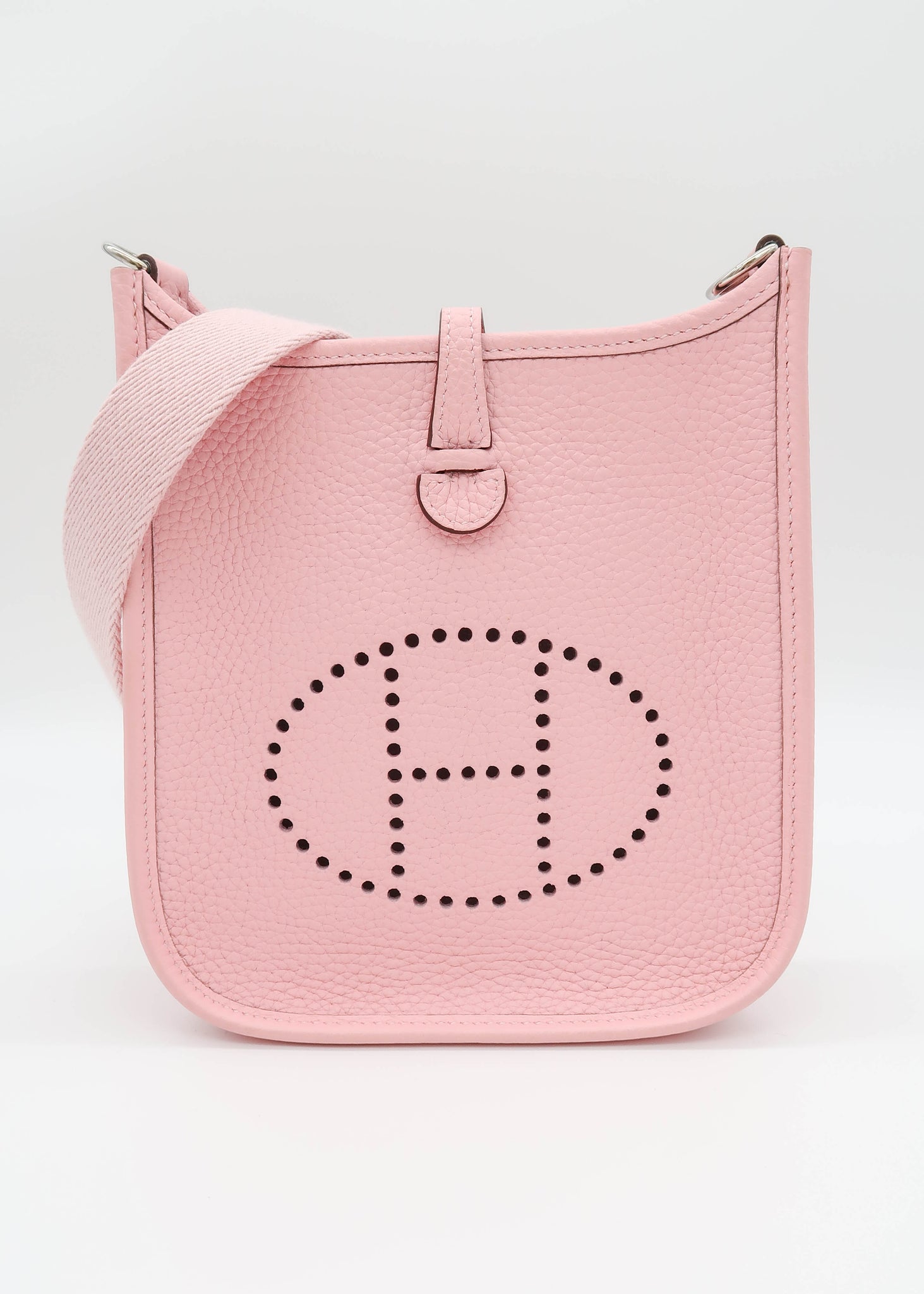 Hermes Pink Taurillon Clemence TPM Shoulder Bag – DAC