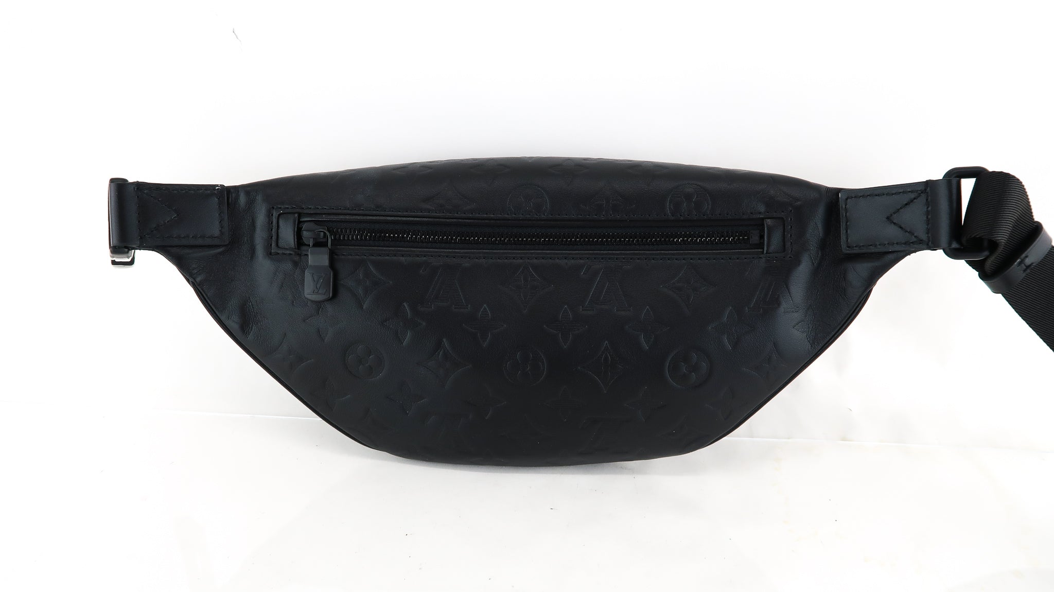 Authentic Louis Vuitton Black Monogram Shadow Calf Leather Discovery Bumbag  PM