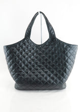 Load image into Gallery viewer, Saint Laurent Lambskin Quilted Maxi Icare Shopping Tote Black