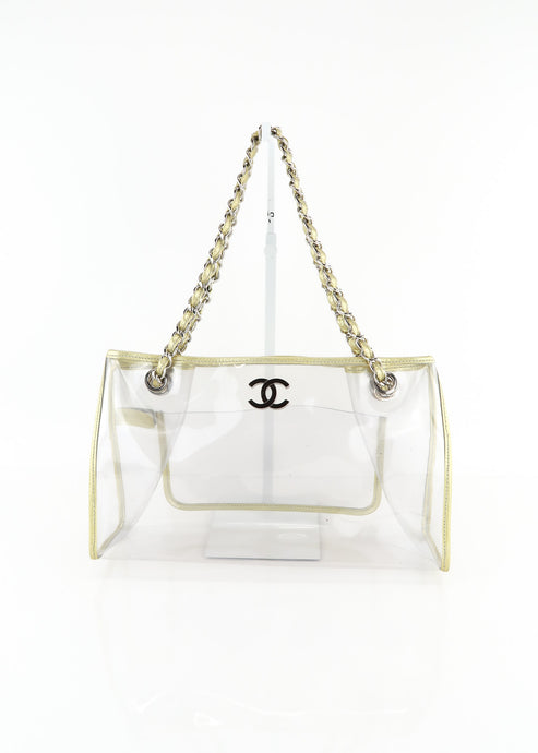Chanel Naked Clear Large Tote Gold