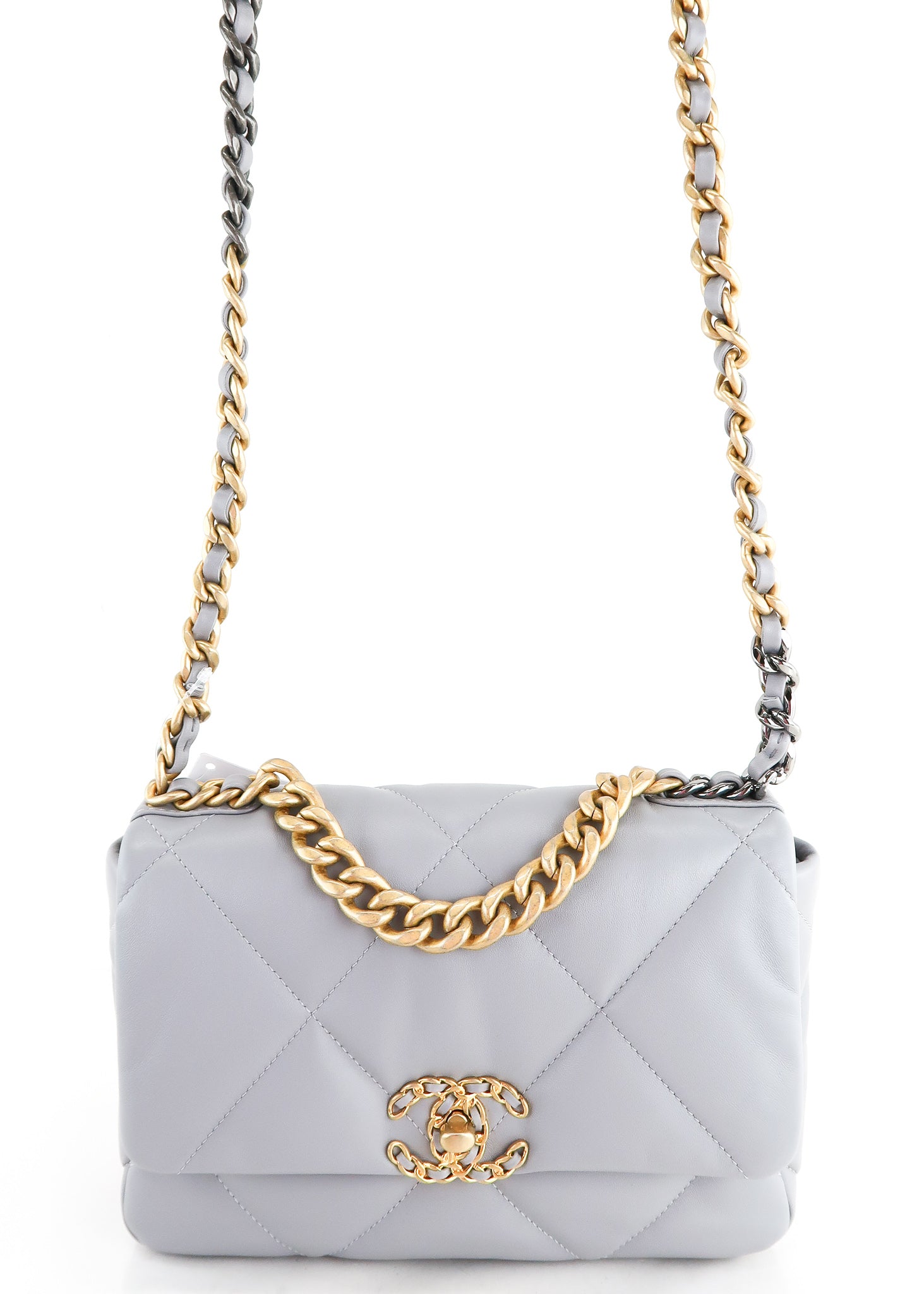 Chanel Beige Quilted Lambskin Medium Chanel 19 Flap Bag, myGemma, AU