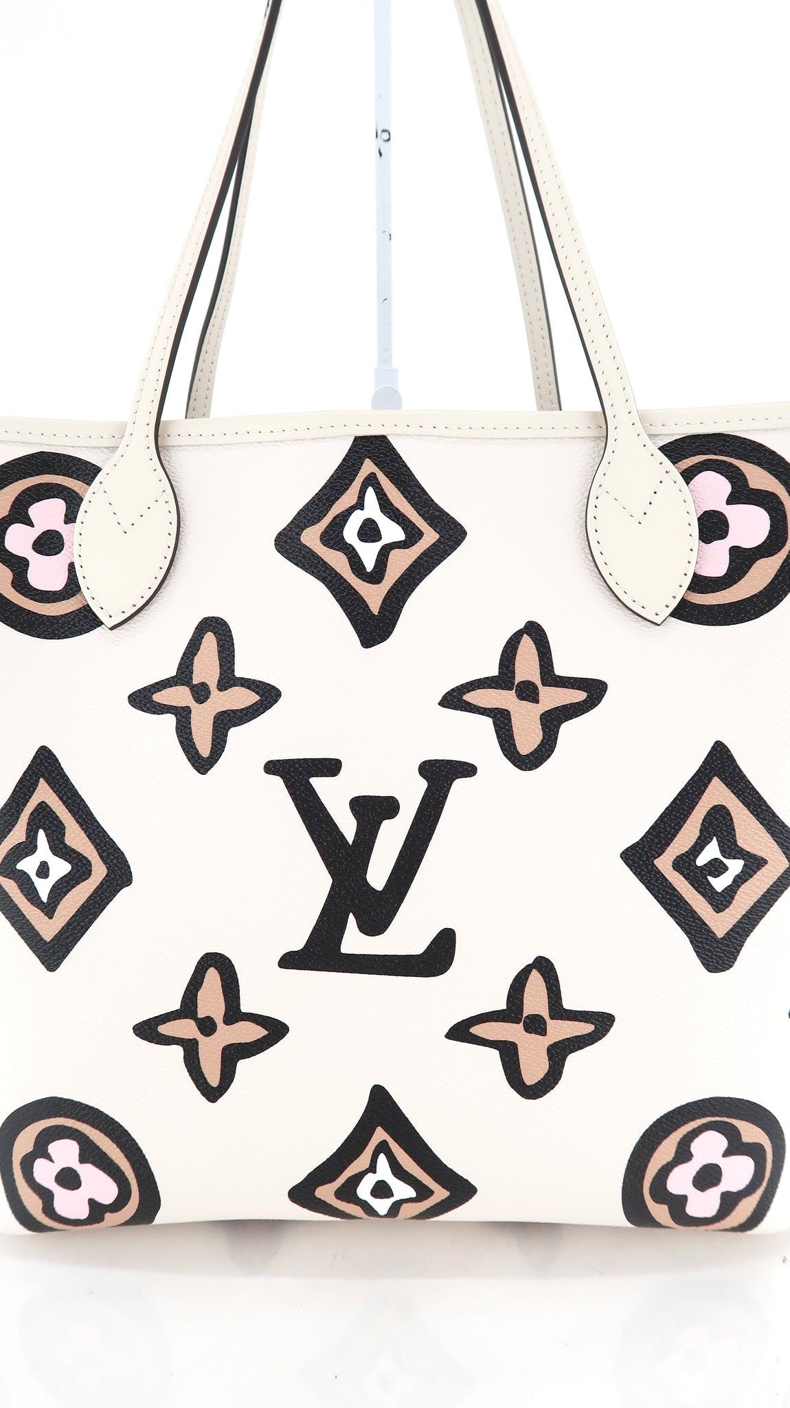 Louis Vuitton Neverfull MM Wild At Heart Monogram Canvas Tote Bag Crea