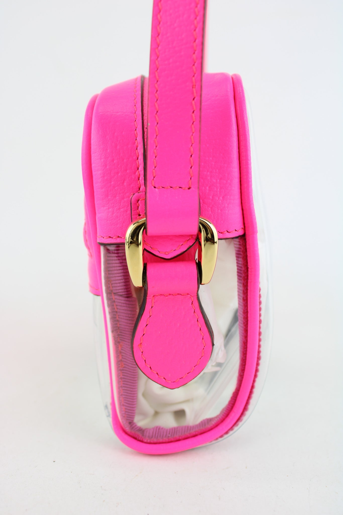 Gucci Pink Translucent Ophidia Camera Bag Crossbody Clear Beach 858317