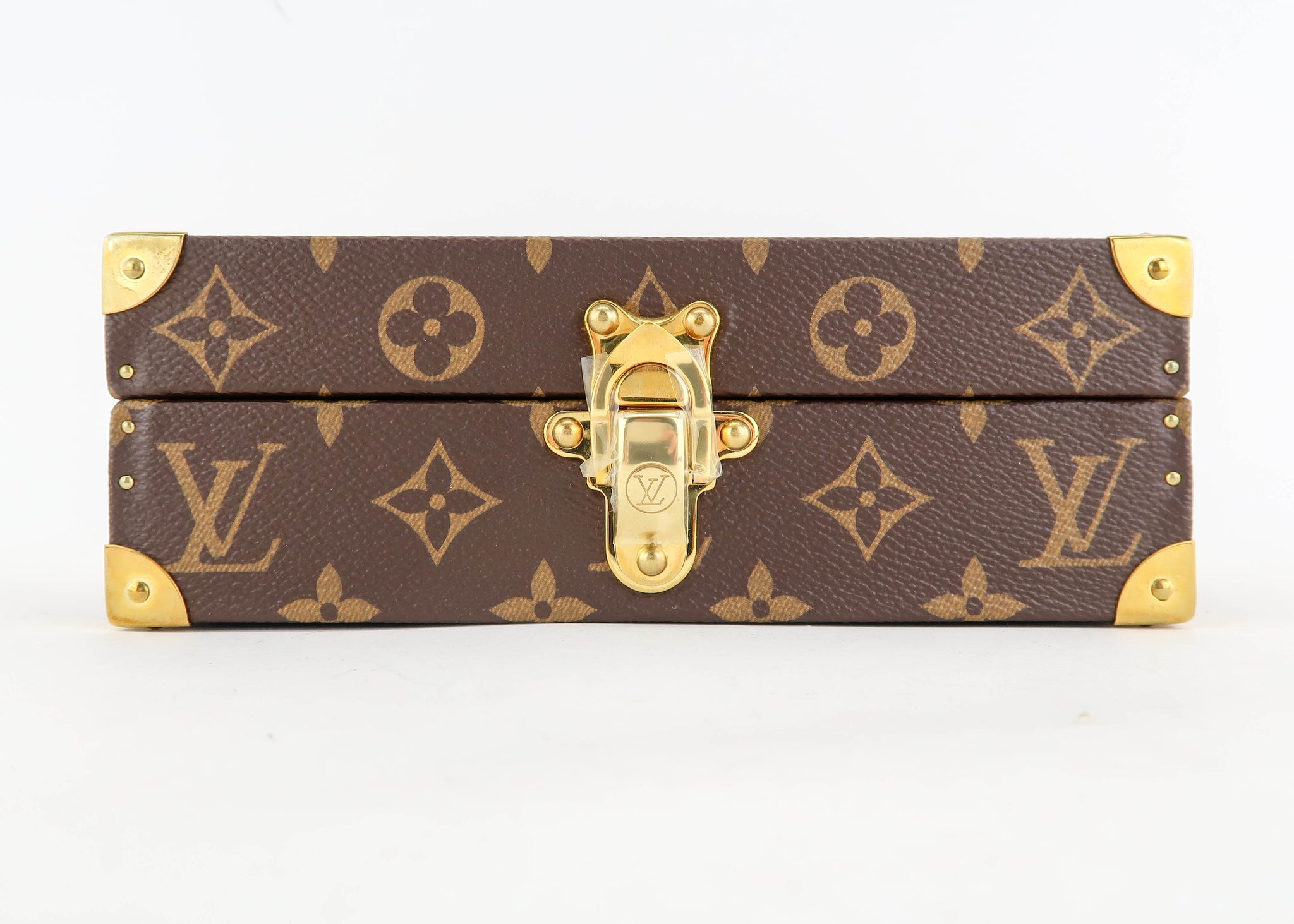 Louis Vuitton Monogram Trunk Jewelry Box Case Brown x Pink Purple Bag