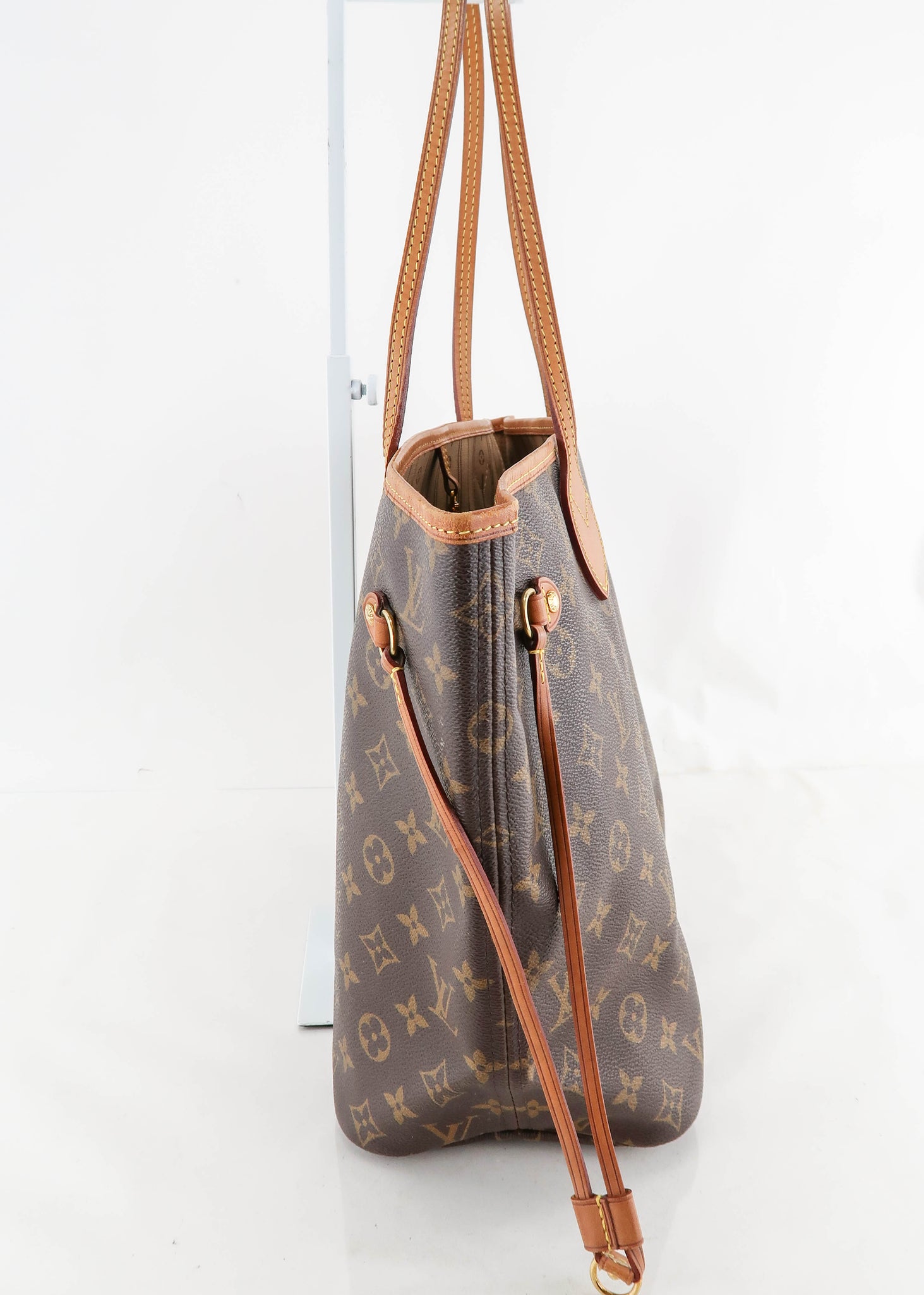 Cinch Neverfull Sides with Gold Ring Golden Hooks, Drawstring Strap an