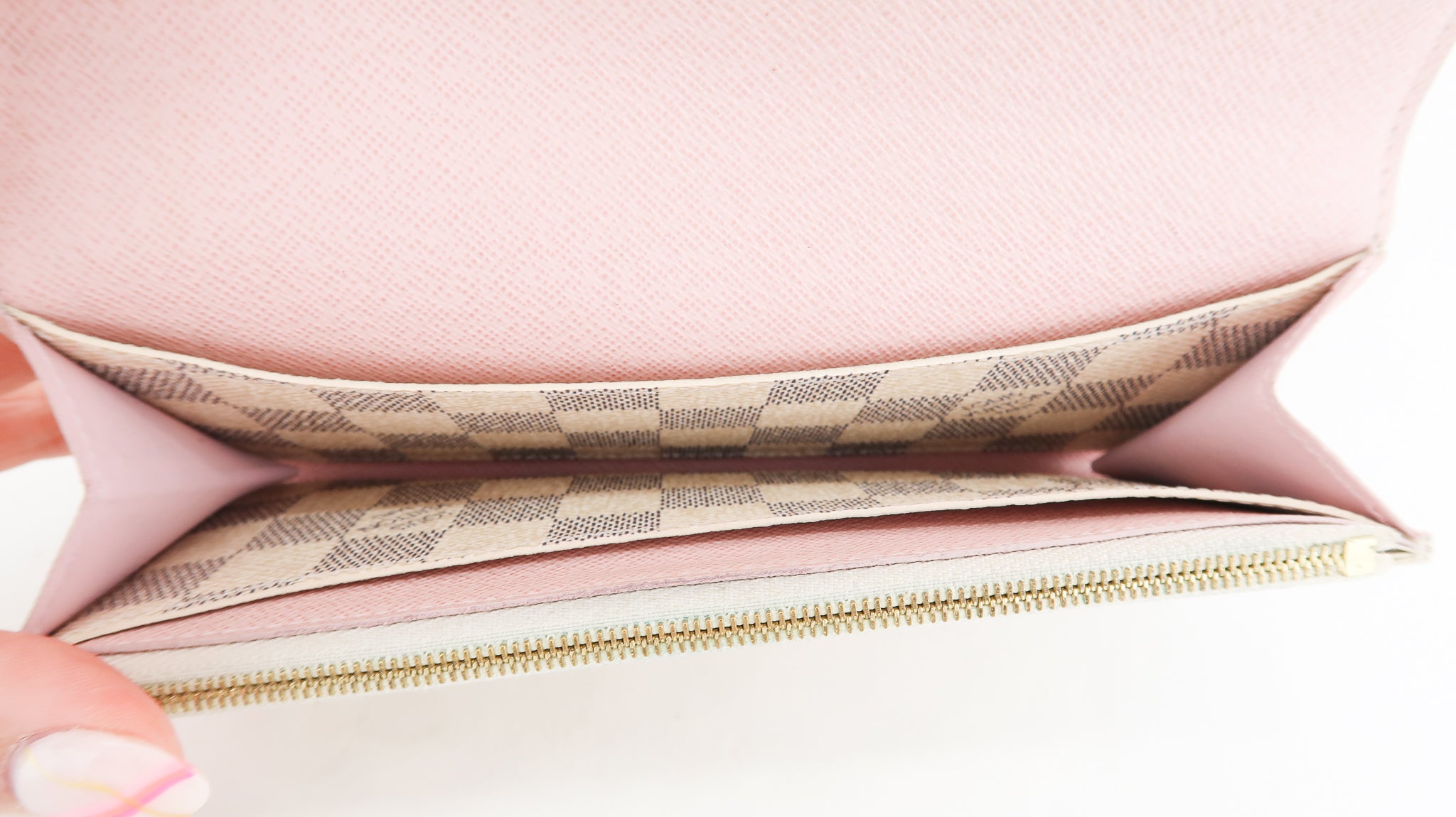 Louis Vuitton Damier Azur Slim Purse Pink – DAC