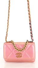 Load image into Gallery viewer, Chanel 19 Calfskin Wallet on Chain Iridescent Pink