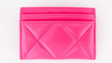 Load image into Gallery viewer, Chanel 19 Goatskin Card Holder Neon Pink