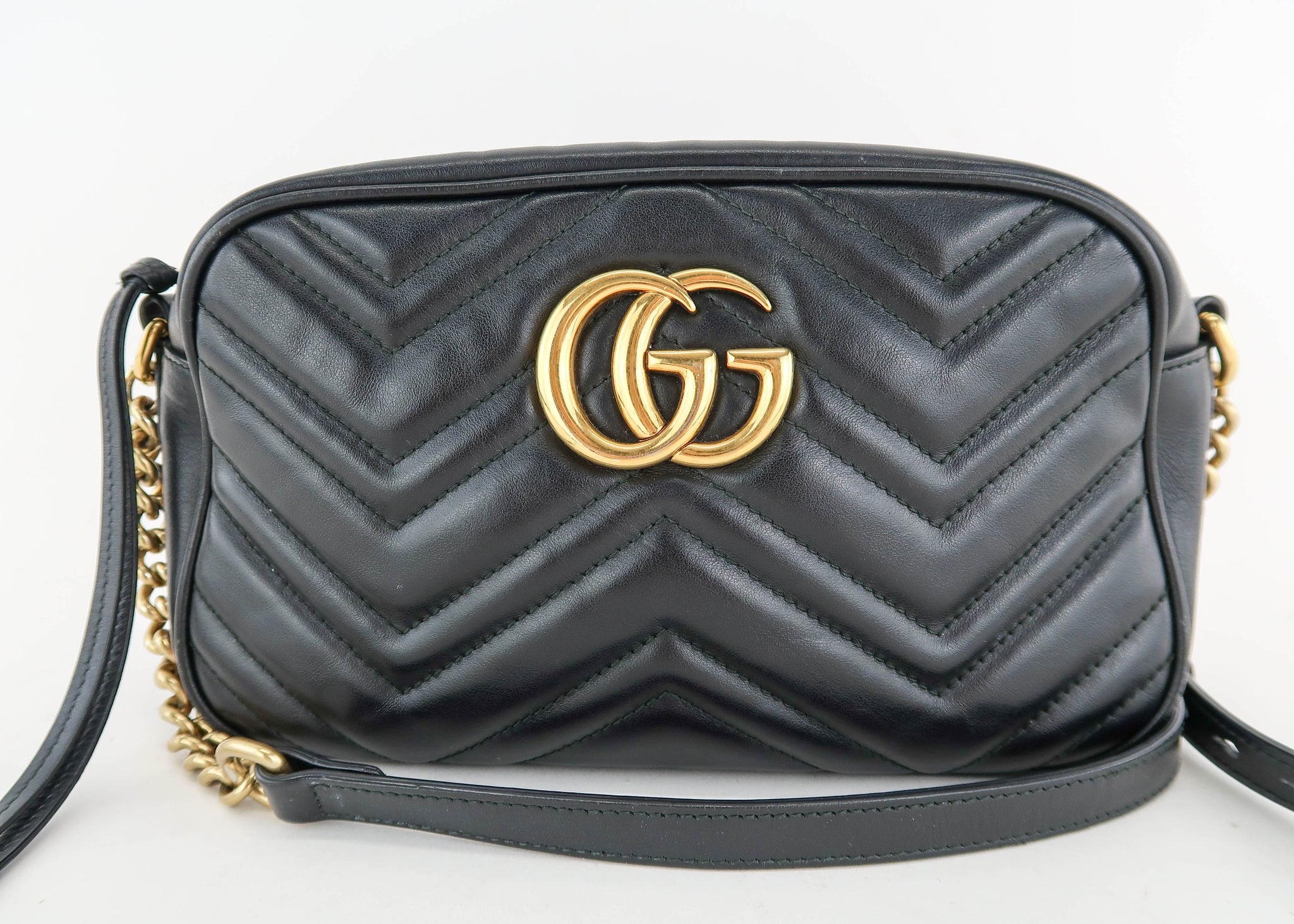 Gucci Marmont Matlasse Small Shoulder Bag Black – DAC