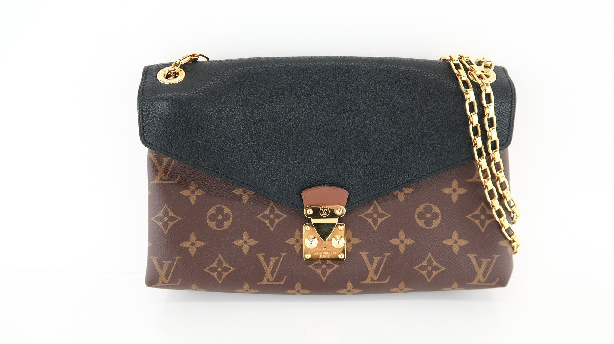 Louis Vuitton Shoulder Pallas Chain Monogram BrownAurore in CanvasCalf  with Goldtone  US