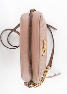 Gucci Marmont Matelasse Small Shoulder Bag Beige