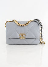 Load image into Gallery viewer, Chanel 19 Lambskin Quilted Medium Flap Grey