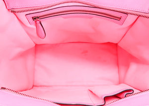 Celine Mini Luggage Neon Hot Pink