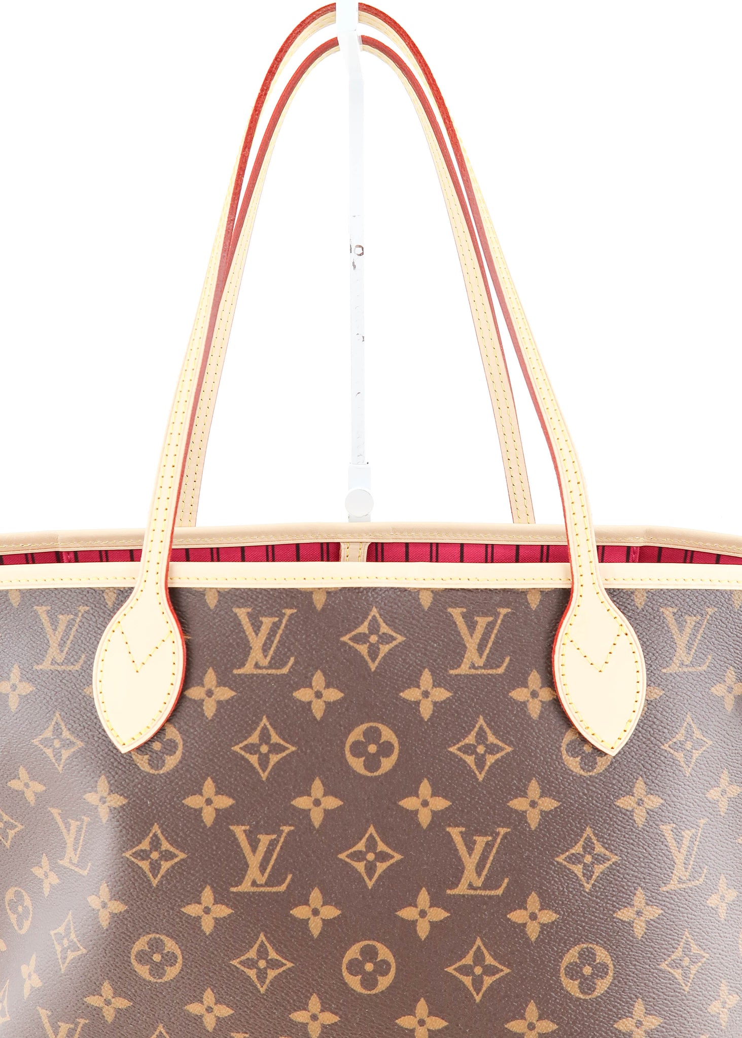 Louis Vuitton Neverfull MM Tote Bag Monogram Canvas In Black Pink