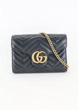 Load image into Gallery viewer, Gucci Marelasse Marmont Wallet on a Chain Black