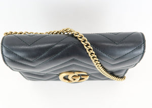 Gucci Marelasse Marmont Wallet on a Chain Black