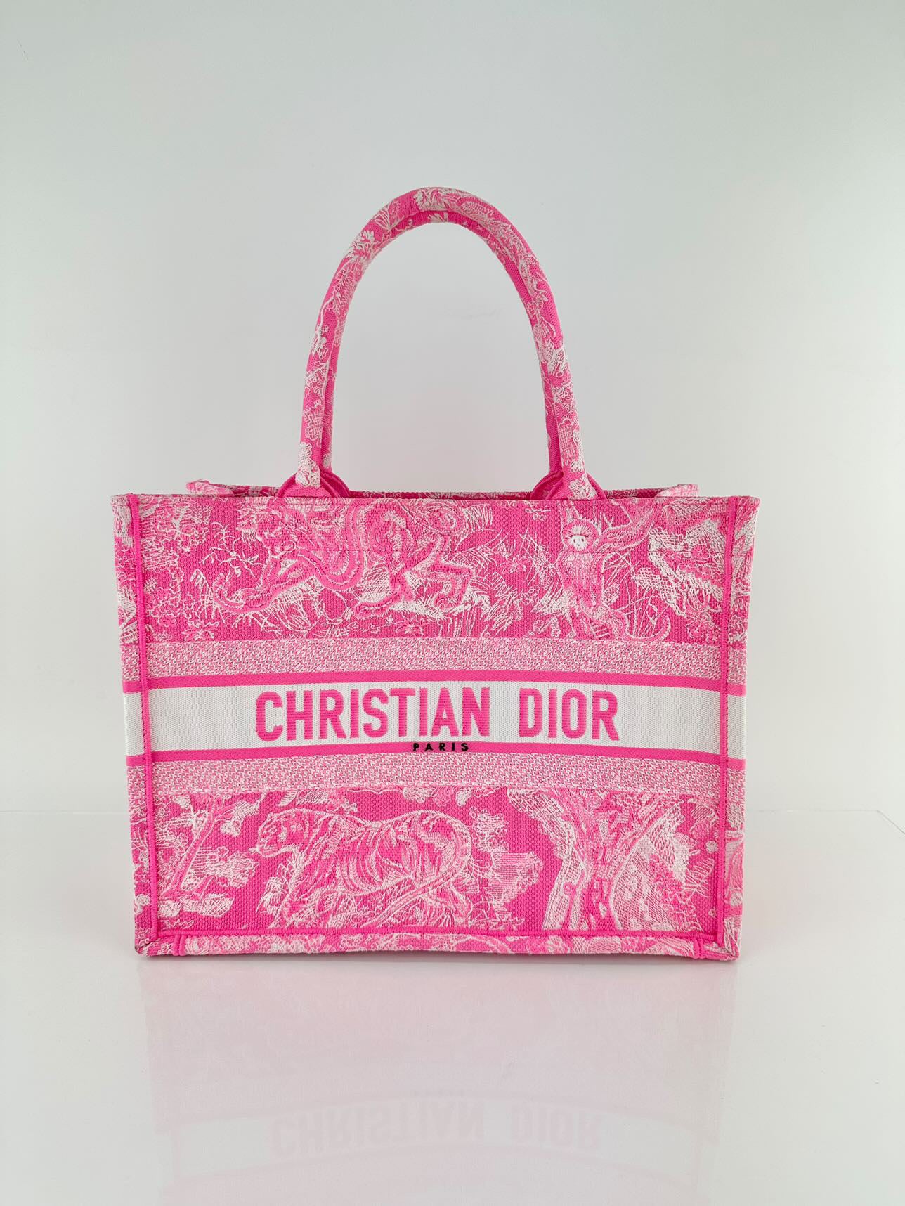 Dior Medium Book Tote Neon Pink – DAC