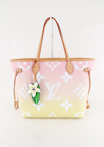 Louis Vuitton Pool Neverfull MM Cream/Blue, New in Dustbag