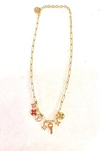 Louis Vuitton Monogram Necklace Gold