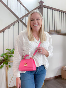 Louis Vuitton Twist One Handle PM Shoulder Bag(Pink)